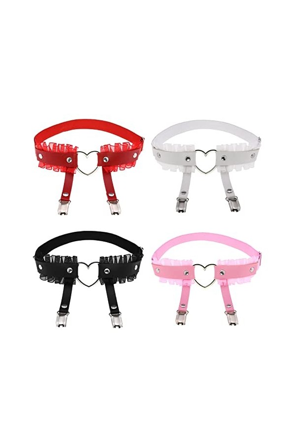 Punk PU Double Chaîne Cuisse Jambe Chaîne Corps Harnais Gothique Jambe Jarretière Pince Mode Beach Club Party Fournitures Cor