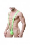 JINM Homme Mankini Maillot de Bain Borat Body String Porte-Jarretelles Forme en V Pyjama Costume Lingerie Sexy Fun sous-vêtem