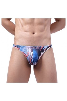 Dasongff Strings à Léopard pour Homme Confortable Sexy Tanga Thongs Hommes Slips Coquine Hot Ouverte sous-Vêtement avec Taill