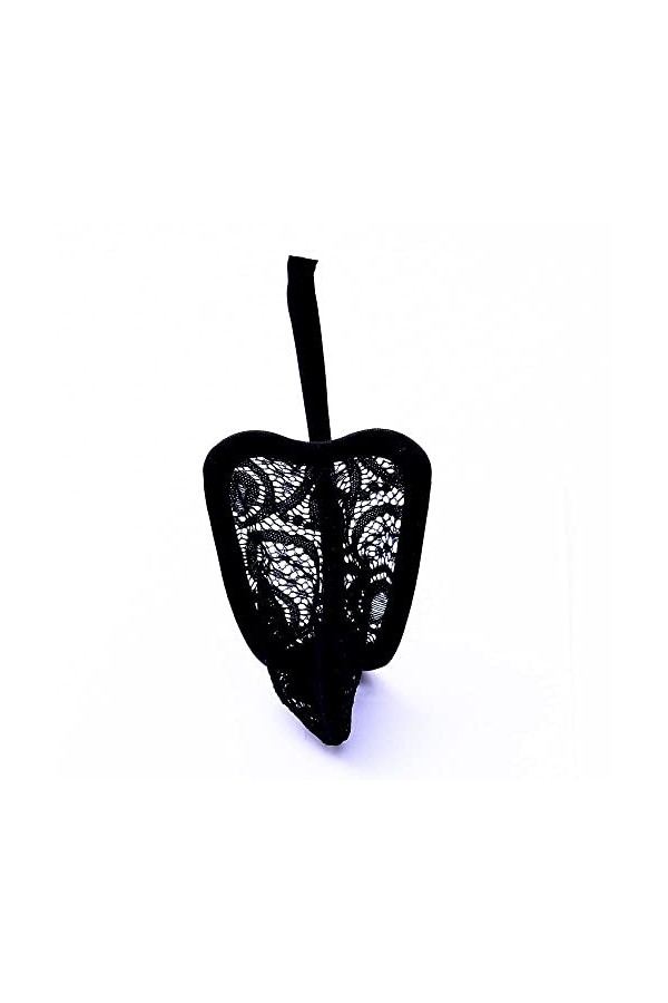 SM SunniMix Ensemble Couples Amoureux Dentelle Tongs sous-Vêtements C-threads, Noir, 2