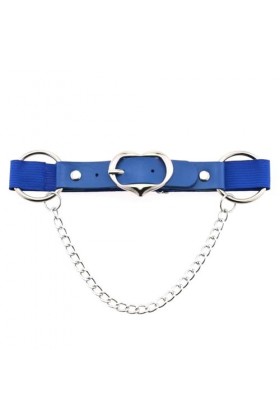 DOKLY 1 porte-jarretelles élastique en cuir style punk en forme de cœur pour femme