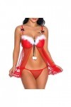 Fulidngzg Tenue sexy pour femme - Lingerie de Noël extrêmement charmante - Robe de Noël - Robe de Noël érotique - XXL - Ensem