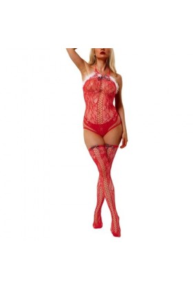 Fulidngzg Lingerie pour femme - Pour le sexe - Lingerie - Une pièce - Body de Noël - Lingerie sexy - Tenue de Noël - Nuisette