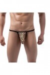 WSZJLN String Sexy pour Hommes G String Bulge Penis Pouch Culottes sous-vêtements Bikini Slip Camouflage Imprimé Léopard Ling