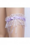 Amosfun Jarretières de Mariée Ceintures Élastique en Forme de Coeur Dentelle Strass Floral Jambe Bande Ensemble pour La Fête 