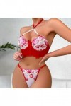 Ensemble Lingerie Feminine Sexy, Ensemble de Lingerie Sexy pour Femme avec Porte Jarretelles Soutien Gorge et Culotte en Mail
