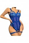 Lingerie Sexy Femme Coquine Hot Sexy Bodysuit Ensemble de sous-vêtements pour Femmes Soutien-Gorge en Dentelle et Ensemble de