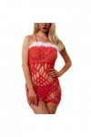 Fulidngzg Costume de femme de Noël érotique extrême - Robe de Noël - Jolie robe sexy - Lingerie cosplay - Lingerie de Noël - 