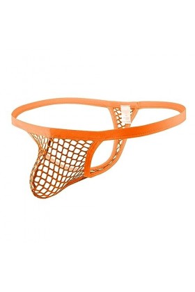 WSZJLN sous-vêtements Sexy Chauds Transparents pour Hommes en Maille Tongs Culottes G String t-Back Jockstrap Costume Homme P