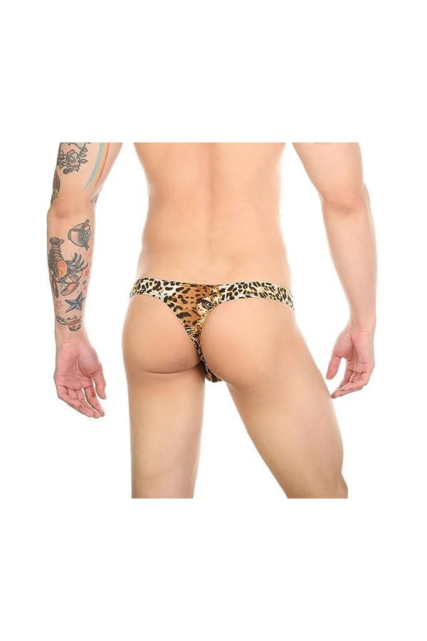 WEITING sous-vêtements léopard Sexy pour Hommes, Tongs t-Back, Culotte G String, Pochette pour pénis, Slip Tanga Hombre, Biki