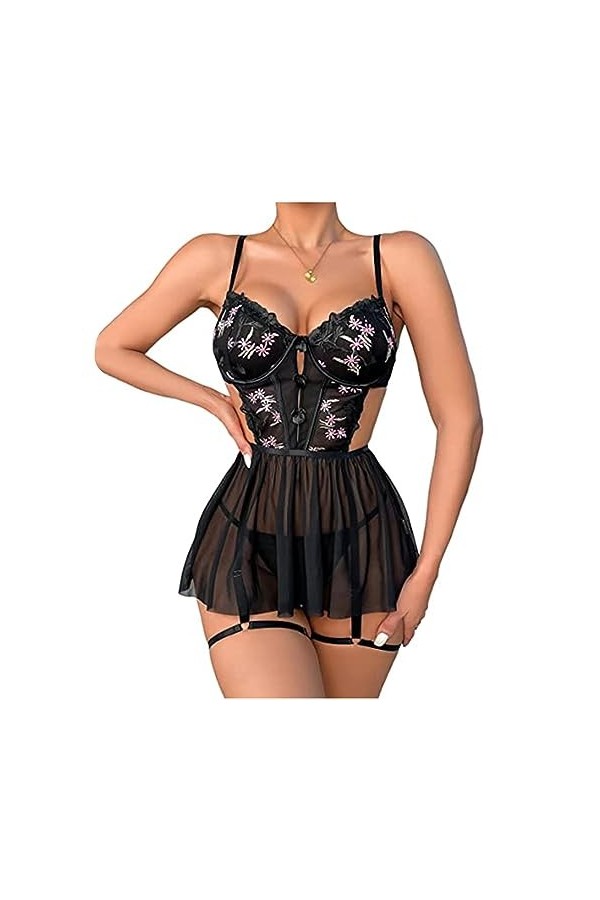 Dentelle Extreme Sexy Dessous New Luxury Sexs Noir Couleur Femmes Sexy Jarretière Lingerie Sexe Soutien-Gorge Et Culotte Ense