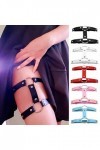 Mengsiy Cuir Punk Jarretières Femmes Jambe Anneau Bretelles Bretelles Et O-Ring Jambe Corps Harnais Bijoux Jarretières for Fe