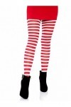 Leg Avenue Femme Leg Avenue Collant Rayures 2 Tons costume hosiery, Blanc/Rouge, 1X2X EU
