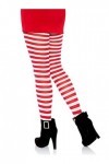 Leg Avenue Femme Leg Avenue Collant Rayures 2 Tons costume hosiery, Blanc/Rouge, 1X2X EU