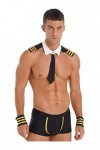 Alvivi Sexy-Homme Sissy-String De Sailor Boxer Sexy Cosplay Marine Uniforme Costume Tenues Lingerie Érotique Vêtement De Nuit