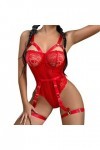 Lingerie Sexy Femme Coquine Hot Sexy Bodysuit Ensemble de sous-vêtements pour Femmes Soutien-Gorge en Dentelle et Ensemble de