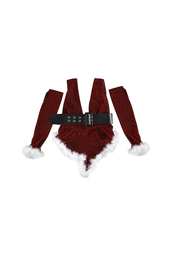 Pdakieyxnd sous-Vetements de Noël Feminins Sexy Ouverte Sensuelle Body Valentin Dentelle String Chaud Féminin Coquin Noir Hot