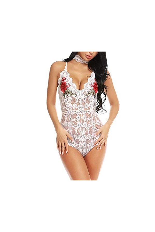 Lingerie Sexy Femme Coquine Hot Grande Taille sous Vetements Feminins Sexy Dentelle Chemise De Nuit Combinaison Ensemble Ling