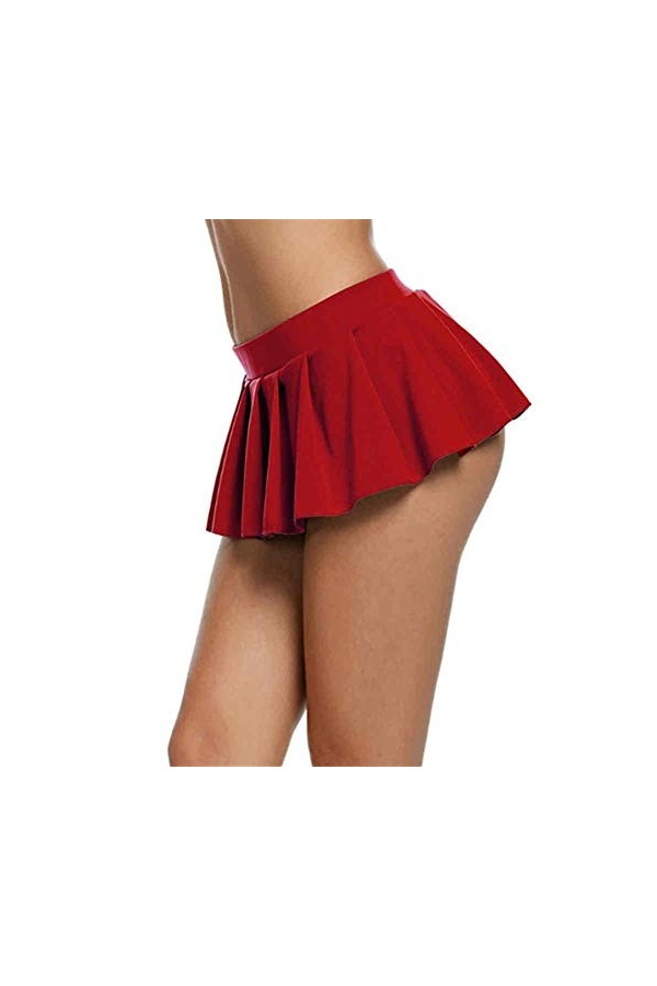 Vandove Super Mini Jupe, Fille Sexy Écolières Plissées Jupe Femmes Très Courte Lingerie Cosplay Vêtements De Nuit Uniforme Co