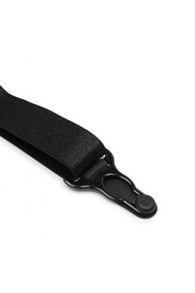 Satini Réglable Métal Clip Large Porte-jarretelles Ceinture Lingerie Sangles Noir, 4 Sangles 