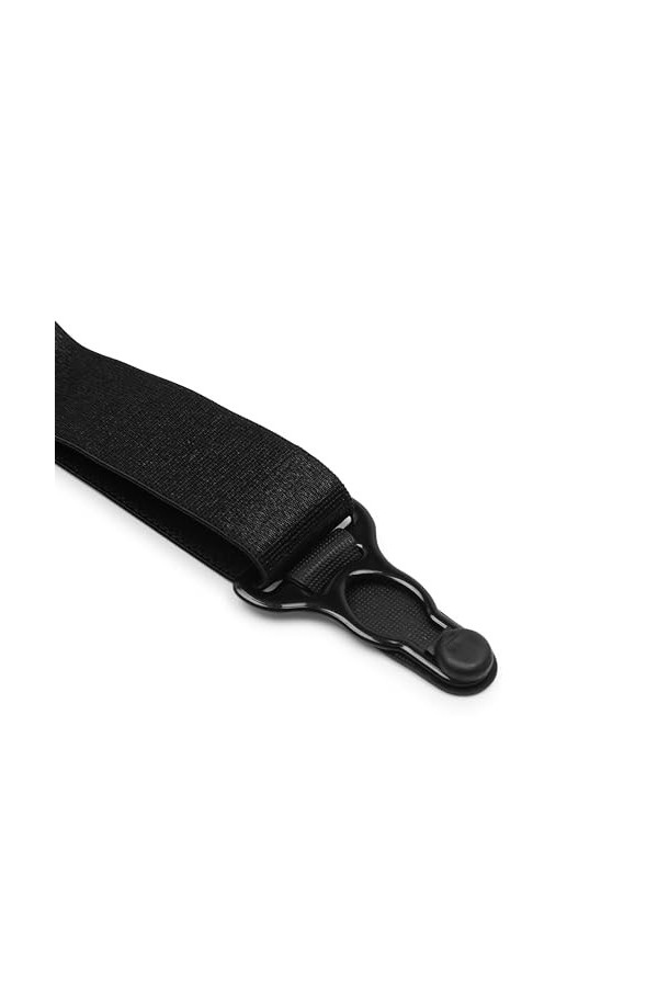 Satini Réglable Métal Clip Large Porte-jarretelles Ceinture Lingerie Sangles Noir, 4 Sangles 