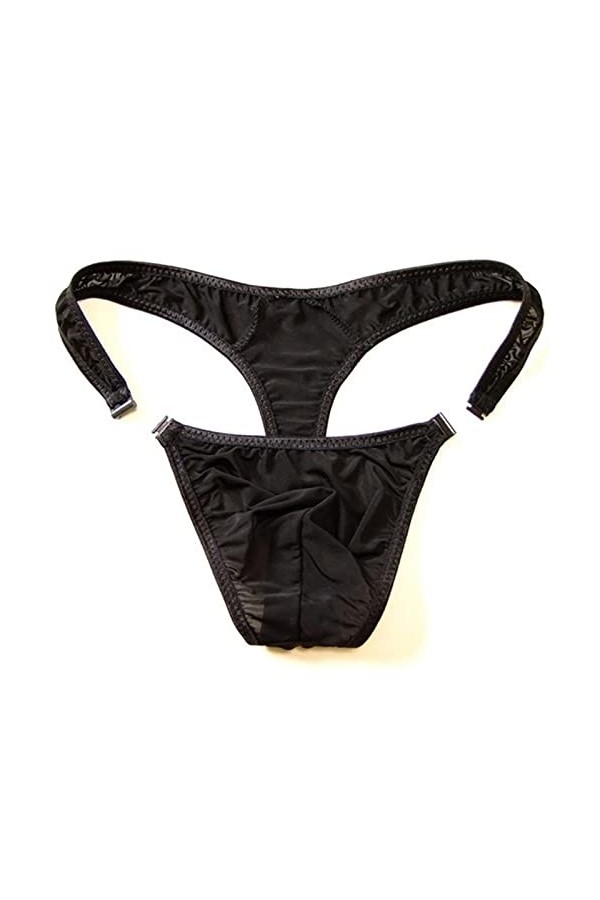 Nouveau sexy chaud gay sous-vêtements Translucide Hommes Nylon Tongs Hommes Bouton Bikini Slips Gay G-string/Jocks/Tanga/T-ba