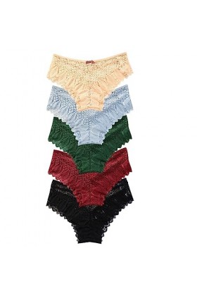 FUFUDDK Lot de 5 Culottes pour Femmes Culottes de Couleur Unie Confortables Culottes Ventre Plat Culottes Classiques Sexy en 