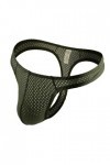 CHOUBAGUAI String creux en maille pour homme - Sous-vêtements sexy - Vert militaire - XL