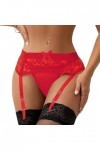 Yummy Bee - Porte-Jarretelles en Dentelle Mince Lingerie Grande Taille 36-56 Rouge, 38 