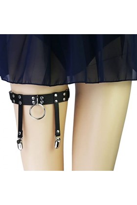 Punk PU Cuir Cuisse Chaîne Jambe Corps Chaîne Harnais Gothique Jambe Jarretière Mode Beach Club Party Corps Fournitures Cuiss