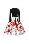 Robes dHalloween pour femme à manches longues, ourlet lâche, robes swing élégantes, robe pull imprimée, robe à manches longu