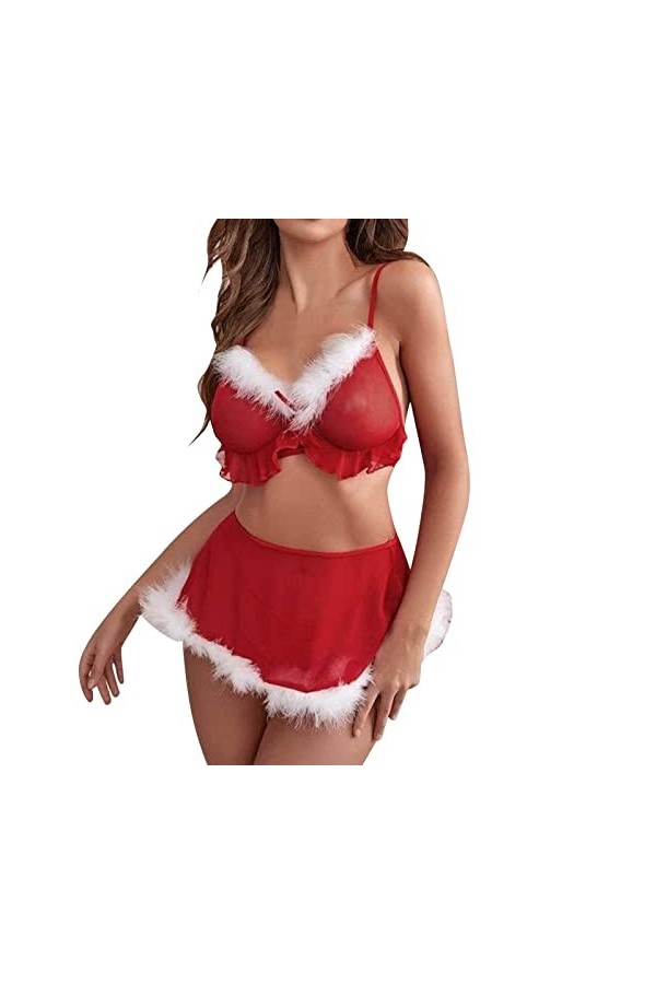 Godom Tenue Sexy Femme Coquine Hot,Lingerie Sexy Pour Ronde Femmes Sexy Dentelle Personnalisée MaidAdults Cosplay Érotique Se