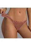 Briskorry String pour femme - Sous-vêtements doux - Sous-vêtements - Thong - Culotte avec dentelle, Rose, M