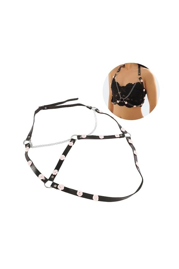 SELiLe Porte-jarretelles en polyuréthane réglable pour les sous-vêtements - Accessoire pour boîte de nuit - Pour femme - Sout