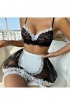 LKRSEEF Sexy Costume Adulte Ecoliere Pute Secrétaire Soubrette Chambre Coquin Maid Dress Babydoll Érotique Robe Jeu Outfit Sa