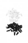 oshhni Lot de 100 Clips Porte-Jarretelles en Plastique pour Femme Noir et Blanc