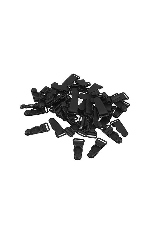 oshhni Lot de 100 Clips Porte-Jarretelles en Plastique pour Femme Noir et Blanc