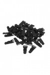 oshhni Lot de 100 Clips Porte-Jarretelles en Plastique pour Femme Noir et Blanc
