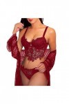 Lingerie Femmes Ensemble de Lingerie Sexy en Dentelle pour Dames et String Ensemble de sous-vêtements Ensemble de Lingerie po