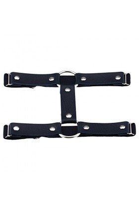 LAEMILIA Jambe Harnais Jarretière Réglable Sexy Elasticité Ceintures Punk Gothique Cuisse Bague Jarretière Bleu foncé