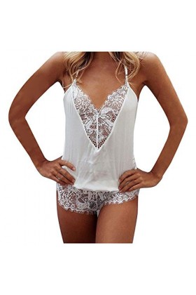 QINGXIA_ZI Combinaison Resille Sexy Lingerie Erothique Ouverte Chic Dentelle Mode éLéGant Hot Chaude Pas Cher Ensemble Erotis