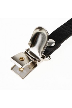 Bonarty Porte-jarretelles en Cuir PU Taille Ajustable