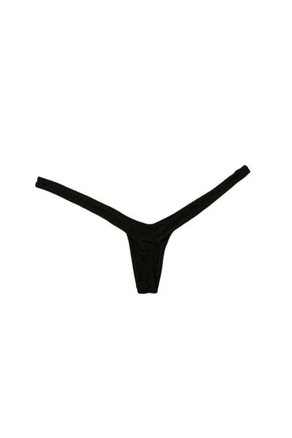 GRRKDFQ Lingerie Sexy Femme Coquine Hot Culotte Érotique Séduisante Profonde V Culotte,Noir,Taille Unique