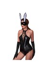 JINZIJINYU Lingerie Sexy Femme Coquine Hot Costume DHalloween Adulte En Cuir Reine Body Bunny Girl Cosplay Costume De Fête N