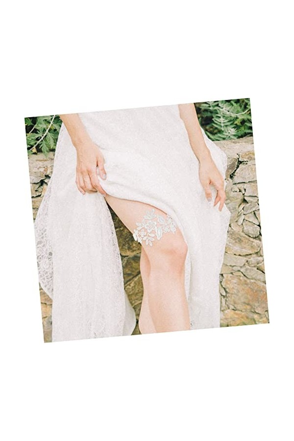Abaodam 1 Ensemble Jarretière Anneau De Jambe Jarretelles en Dentelle Jarretière De Mariée en Dentelle Jarretière De Mariage 