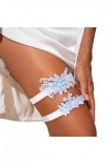 XIHIRCD 2 Pièces de Jarretière de Mariage, Jarretière en Dentelle Bleu Clair Jarretière de Mariage Jarretière de Cuisse pour 