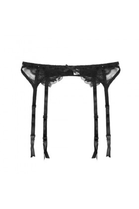 CHOUBAGUAI Jarretières Sexy en Dentelle Noire Transparentes et Confortables Creuses Anti-Chute Bas élastiques réglables Acces