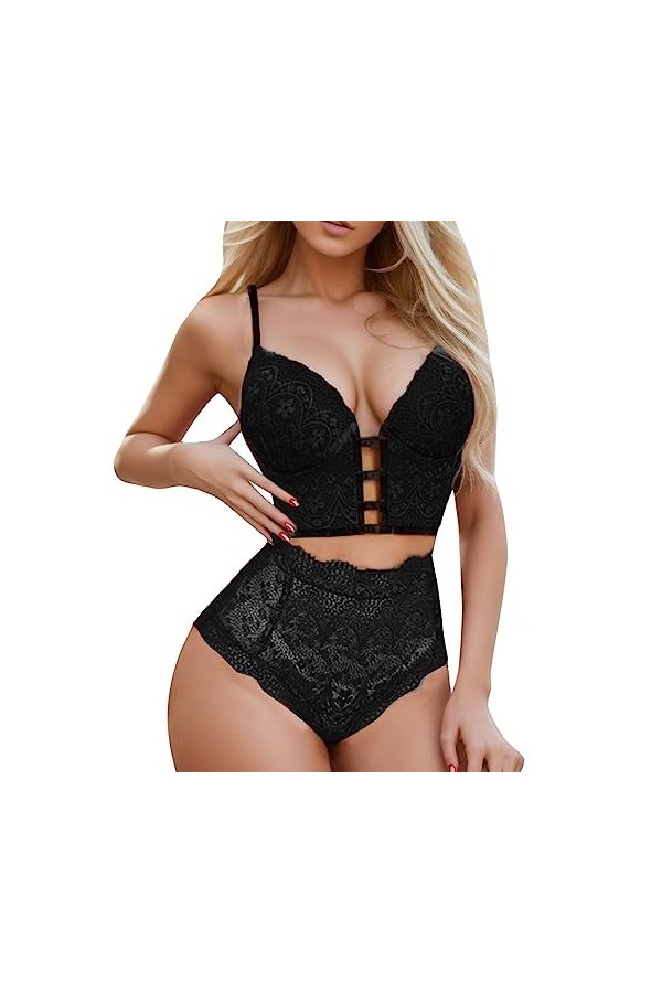 Lingerie Sexy Femme Coquine Hot Lingerie Dentelle Chemise De Nuit sous Vetements Feminins Sexy Culotte Ensemble Lingerie Femi