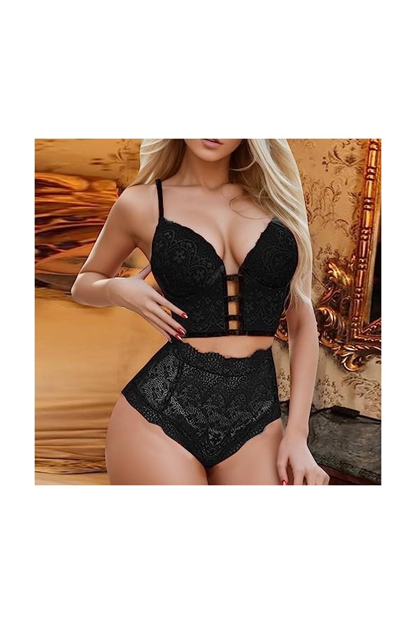 Lingerie Sexy Femme Coquine Hot Lingerie Dentelle Chemise De Nuit sous Vetements Feminins Sexy Culotte Ensemble Lingerie Femi