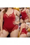 Noël Les Cadeaux danniversaire Ouverte Nightwear Coquine Hot Femme Lingerie Sexy Lace de Confort Push Up Sein Culottes Strin